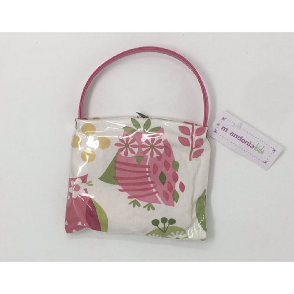 M Andonia Little Girls Mini Flat Tote Purse Owl Print and Swarovski Cystals NEW - Picture 2 of 3